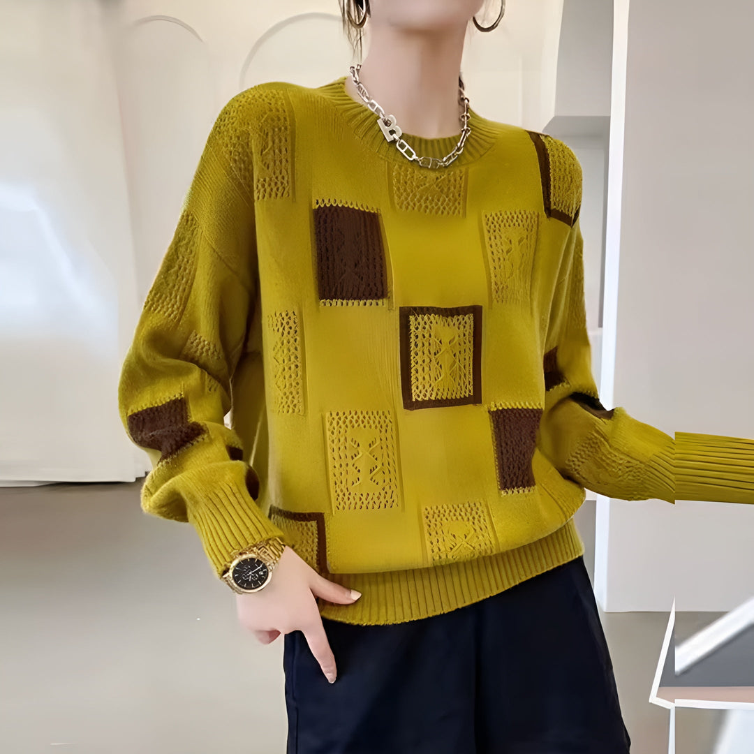 Amira | Knitted Jumper  Liora Lane Boutique  Yellow / UK 18-20 (2XL) 39.95