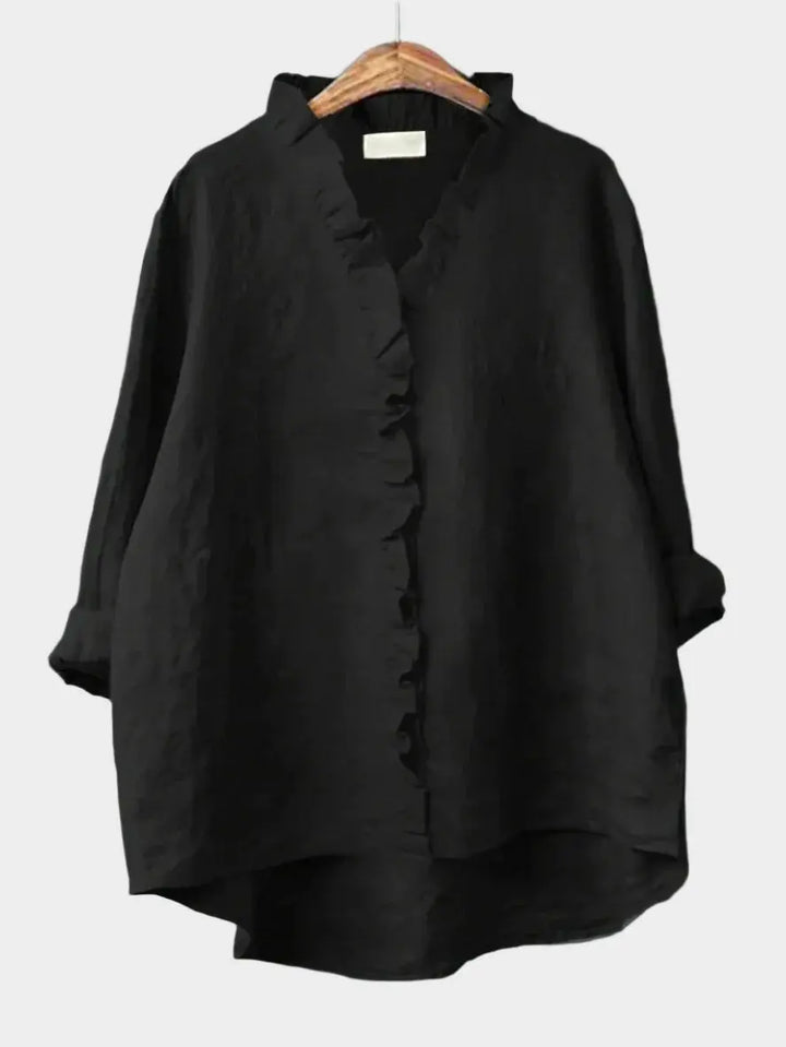 Soft Ruffle Linen Blouse Jasmine's Boutique Australia