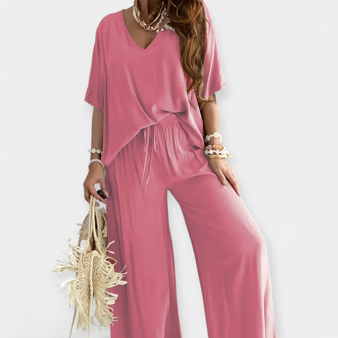 Airy Set with Wide Pants and Loose Blouse Jasmine's Boutique Australia