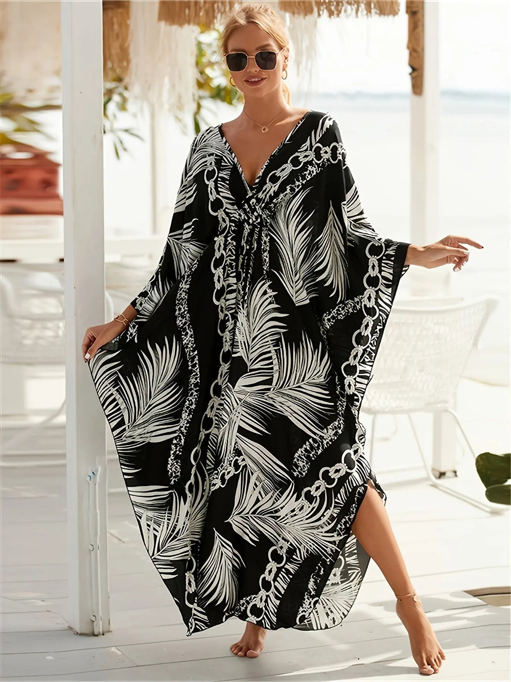 Tropical Chain Luxe Maxi Kaftan Jasmine's Boutique Australia
