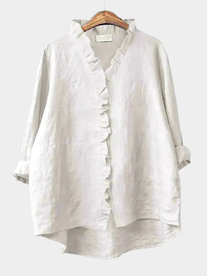 Soft Ruffle Linen Blouse Jasmine's Boutique Australia