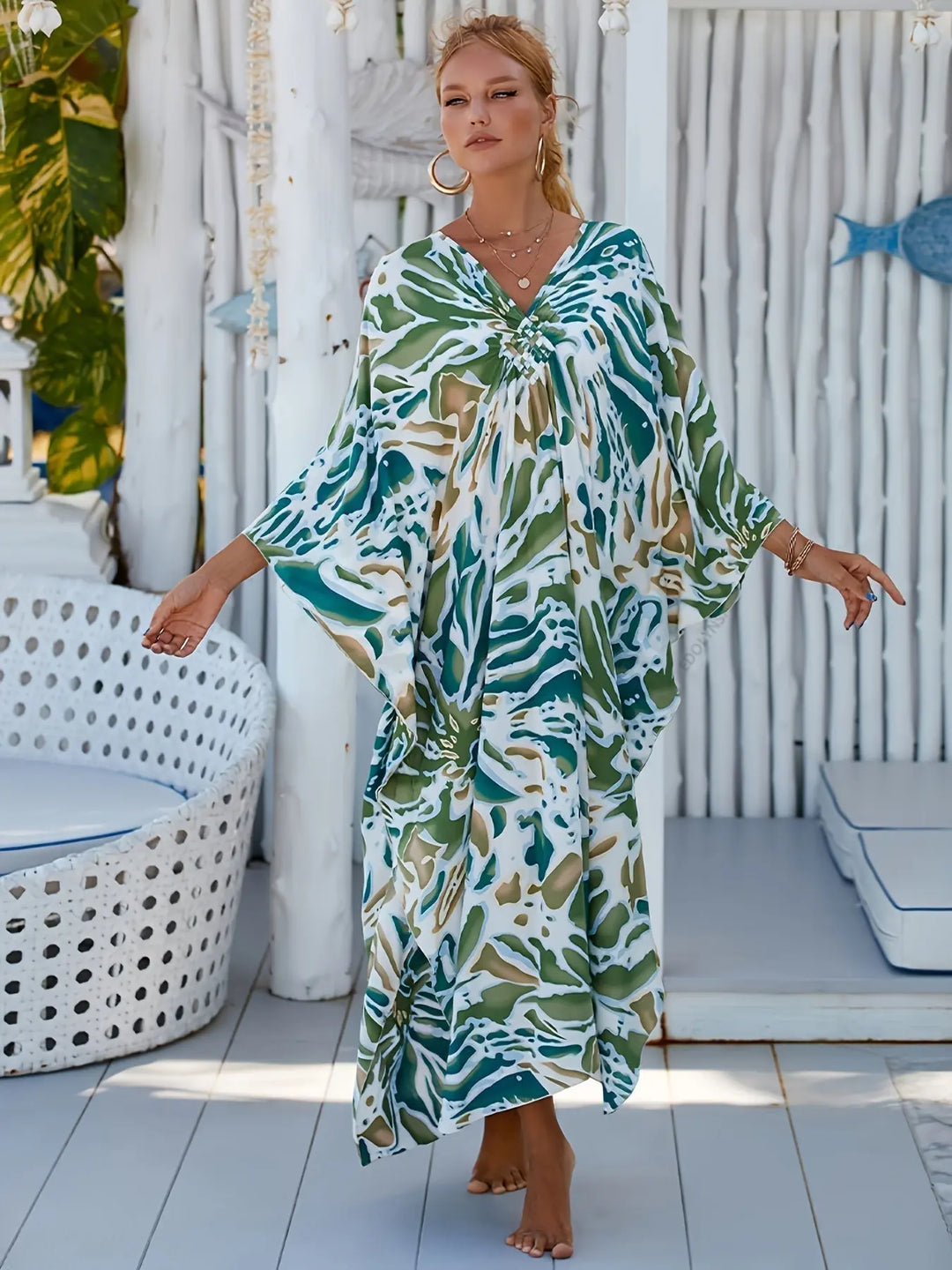 Ocean Mirage Maxi Kaftan Jasmine's Boutique Australia