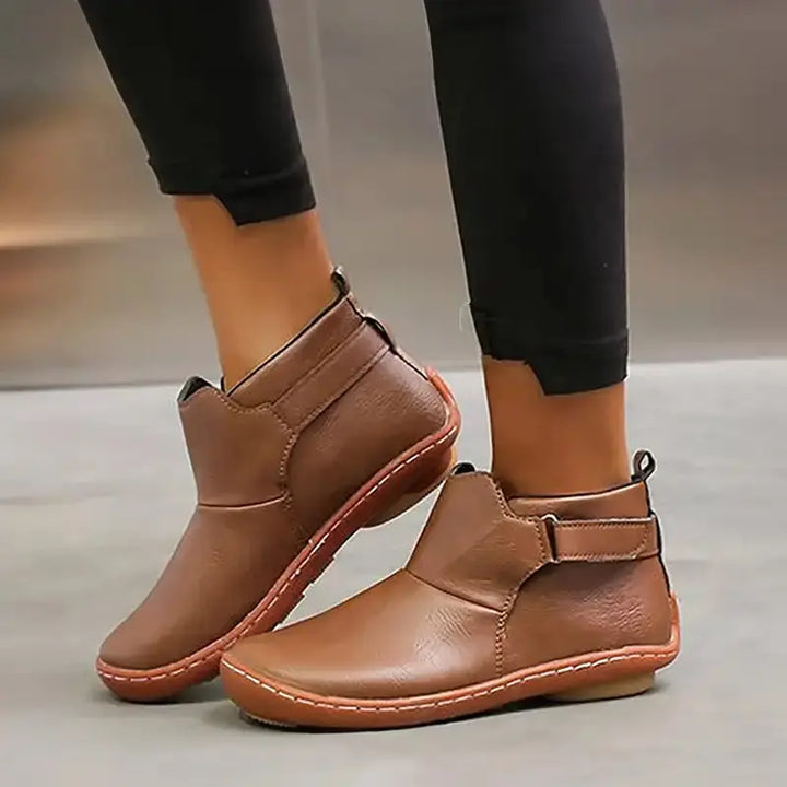 Rustic Charm Leather Ankle Boots Jasmine's Boutique Australia