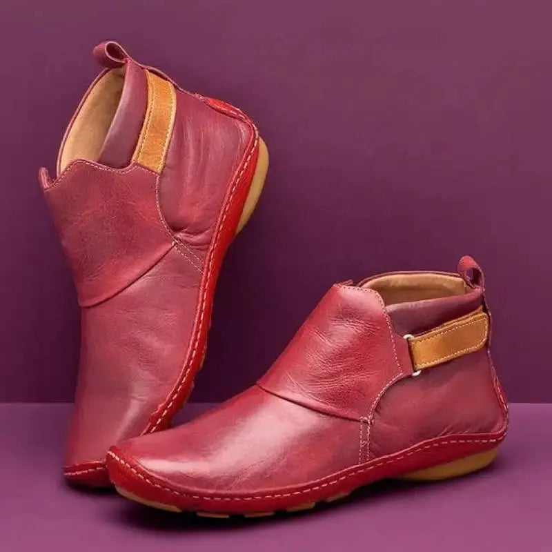 Rustic Charm Leather Ankle Boots Jasmine's Boutique Australia