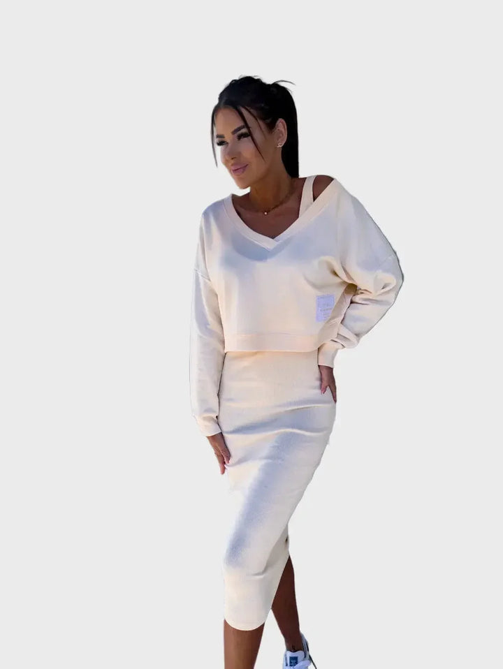 casual sweatshirt and dress set Luxe-london.uk