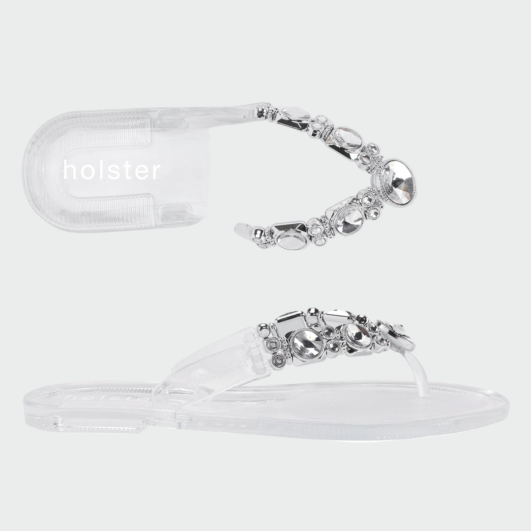 Clear Crystal Thong Sandals Jasmine's Boutique Australia