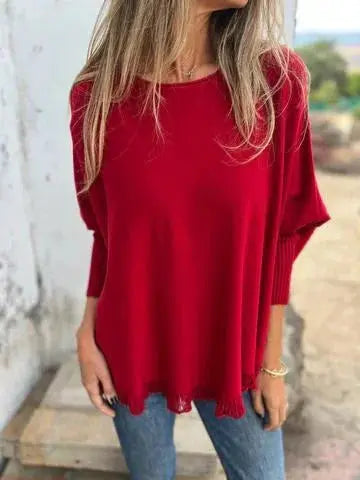 Soft Elegance Fringe Hem Knit Top Jasmine's Boutique Australia