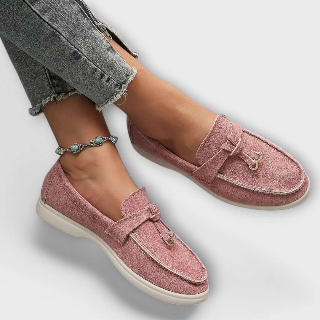 Women's Beige Loafers with Decorative Laces Jasmine's Boutique Australia