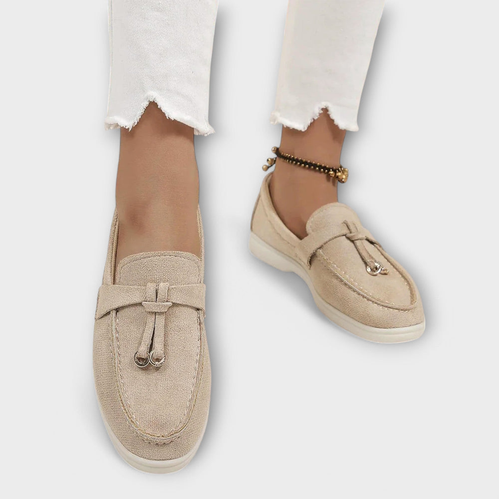 Women's Beige Loafers with Decorative Laces Jasmine's Boutique Australia