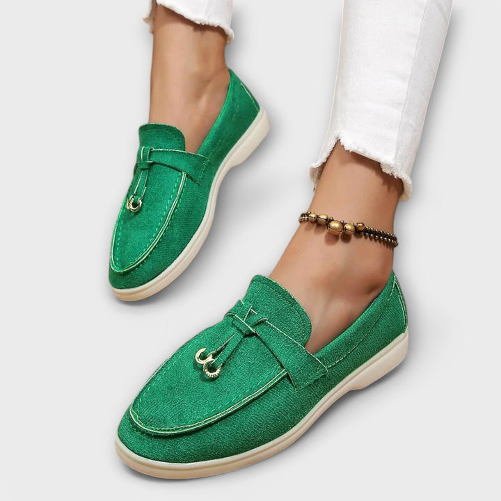 Women's Beige Loafers with Decorative Laces Jasmine's Boutique Australia