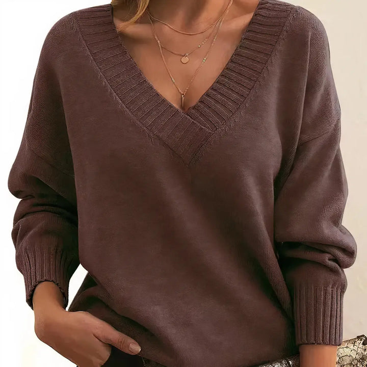 Cozy Chic V-Neck Sweater Jasmine's Boutique Australia