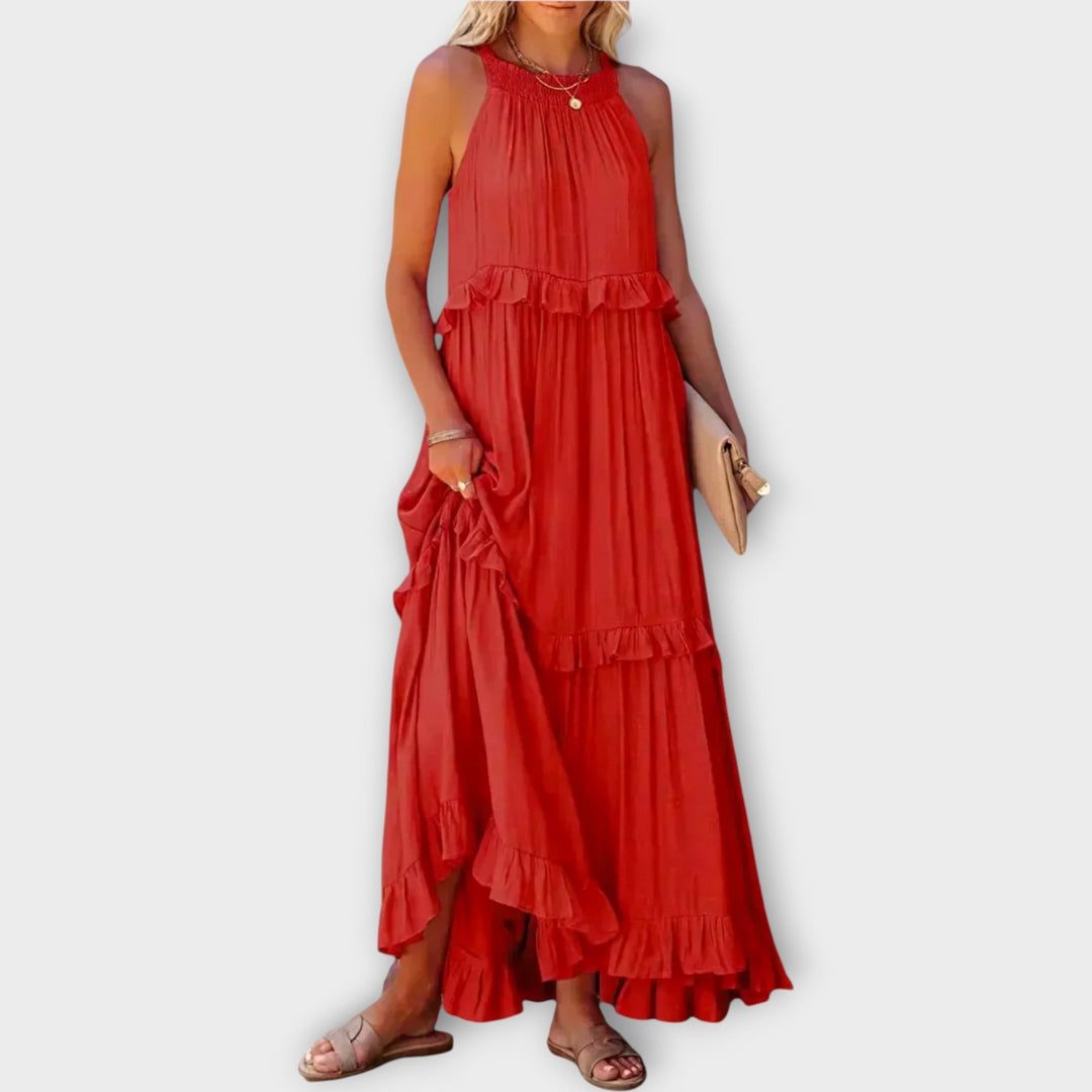 Dress with Thin Straps and Elegant Line Jasmine's Boutique Australia