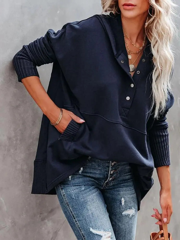 Relaxed Button-Up Hoodie Jasmine's Boutique Australia