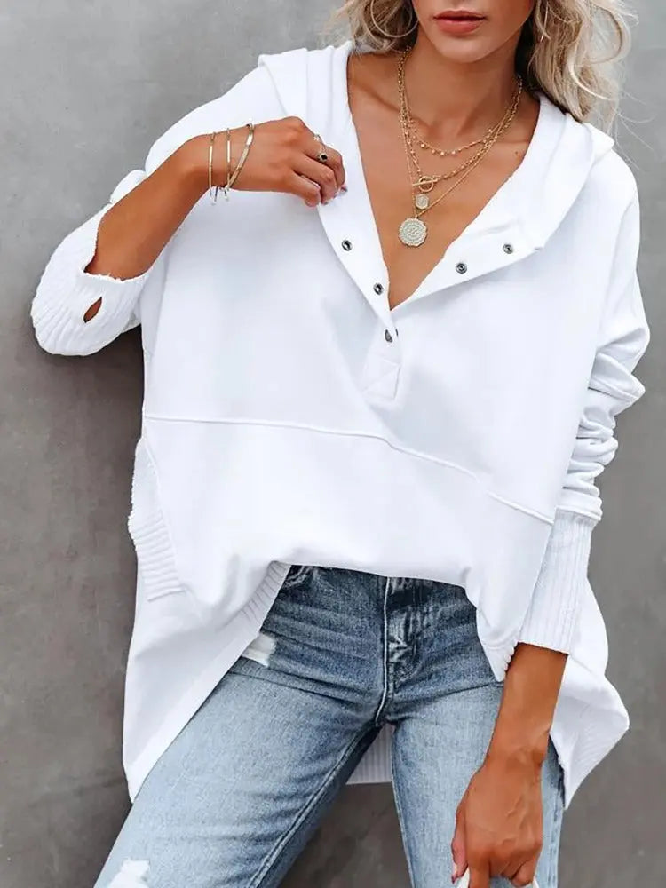 Relaxed Button-Up Hoodie Jasmine's Boutique Australia