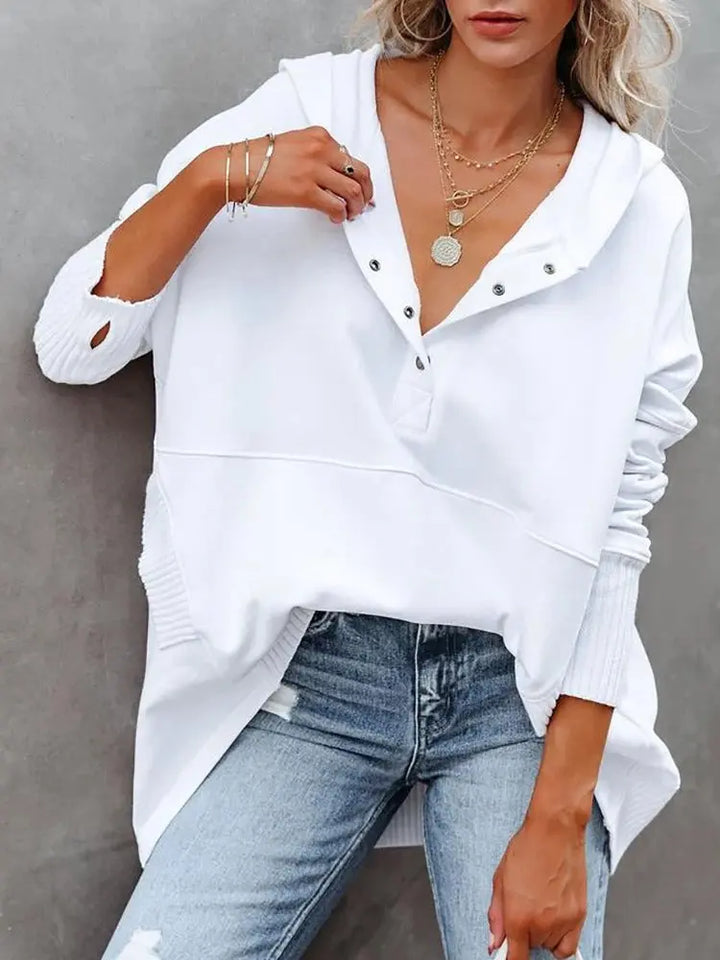 Relaxed Button-Up Hoodie Jasmine's Boutique Australia