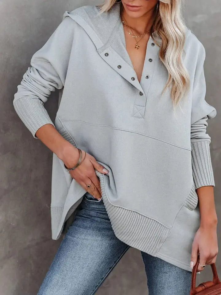 Relaxed Button-Up Hoodie Jasmine's Boutique Australia
