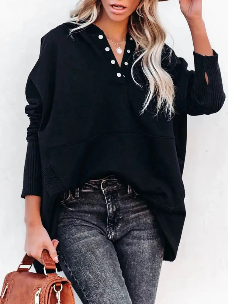 Relaxed Button-Up Hoodie Jasmine's Boutique Australia