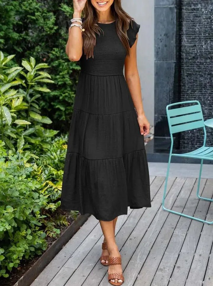 Rustic Charm Tiered Midi Dress Jasmine's Boutique Australia
