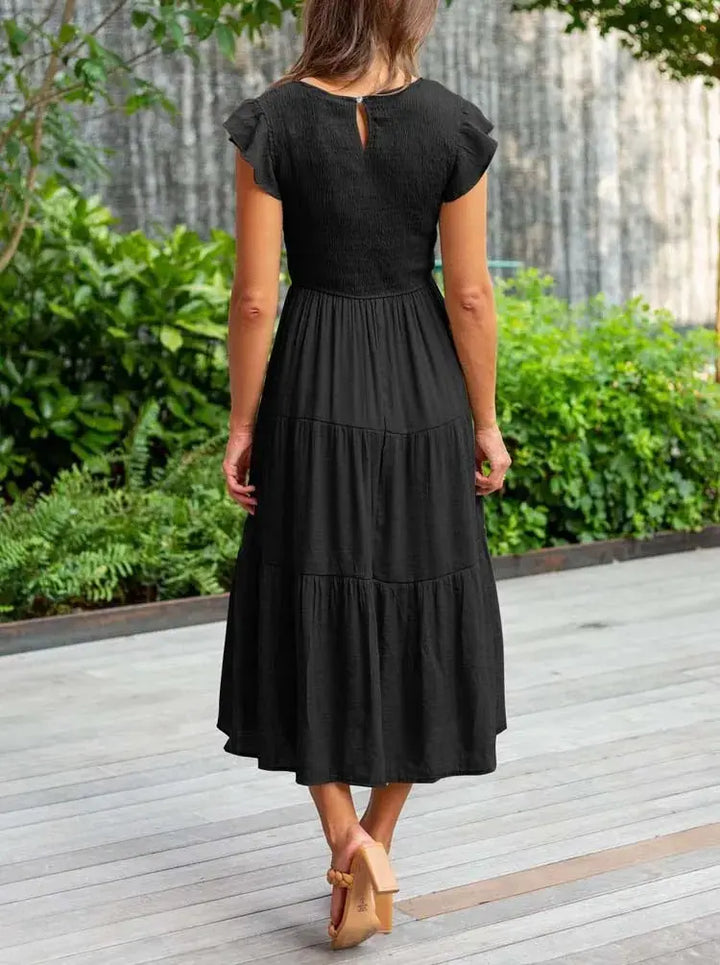 Rustic Charm Tiered Midi Dress Jasmine's Boutique Australia