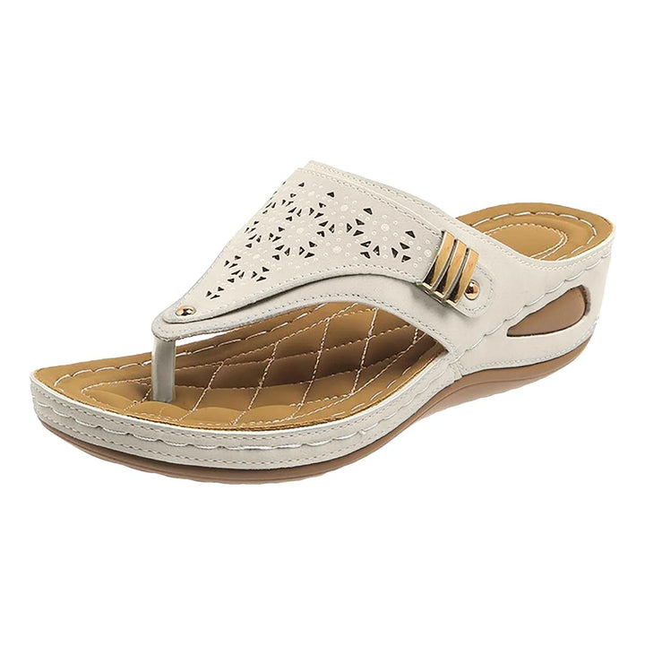 Beige Blossom Comfort Sandals Jasmine's Boutique Australia
