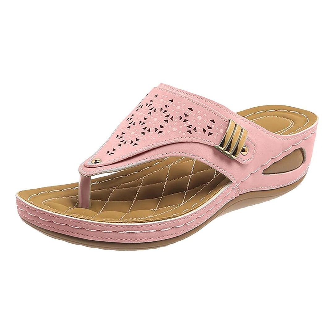 Beige Blossom Comfort Sandals Jasmine's Boutique Australia