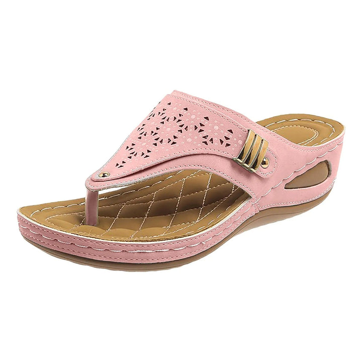 Beige Blossom Comfort Sandals Jasmine's Boutique Australia