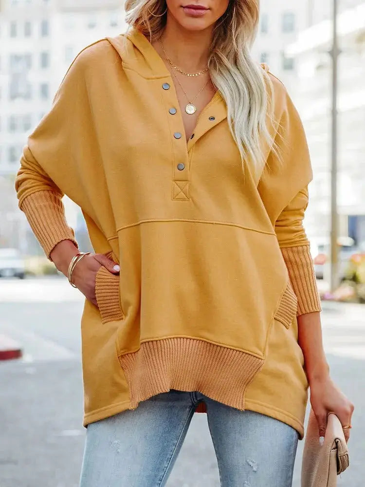 Relaxed Button-Up Hoodie Jasmine's Boutique Australia