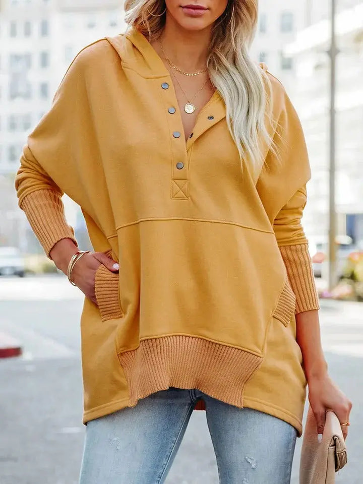 Relaxed Button-Up Hoodie Jasmine's Boutique Australia