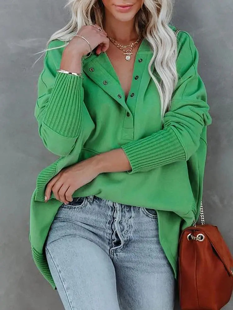 Relaxed Button-Up Hoodie Jasmine's Boutique Australia
