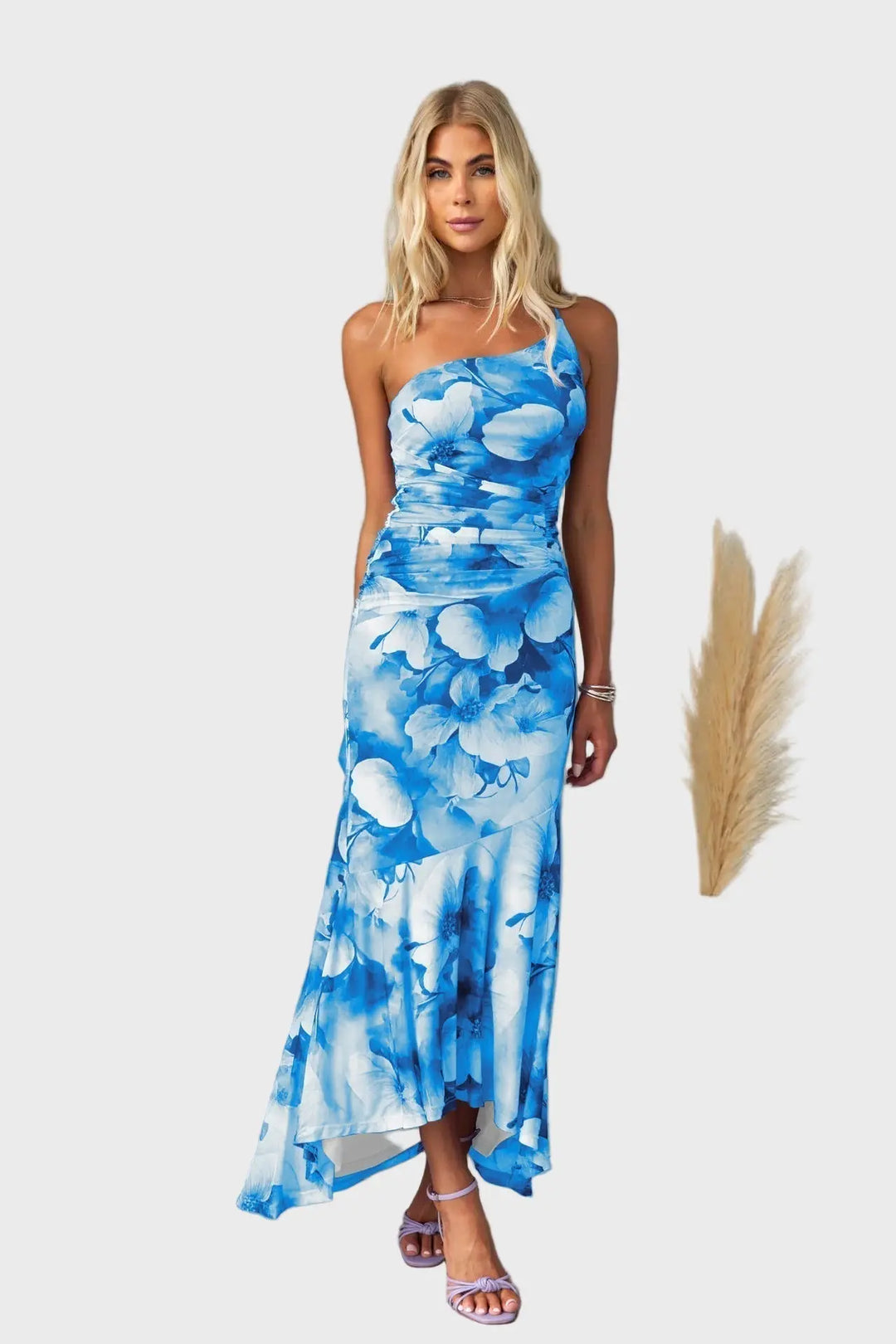 One-Shoulder Floral Midi Dress Jasmine's Boutique Australia