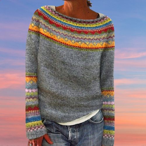 Emily | Colourful Cosy Jumper  Liora Lane Boutique