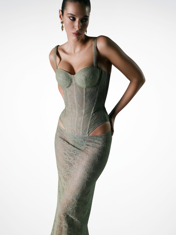 Moss Luxe Corset Jasmine's Boutique Australia