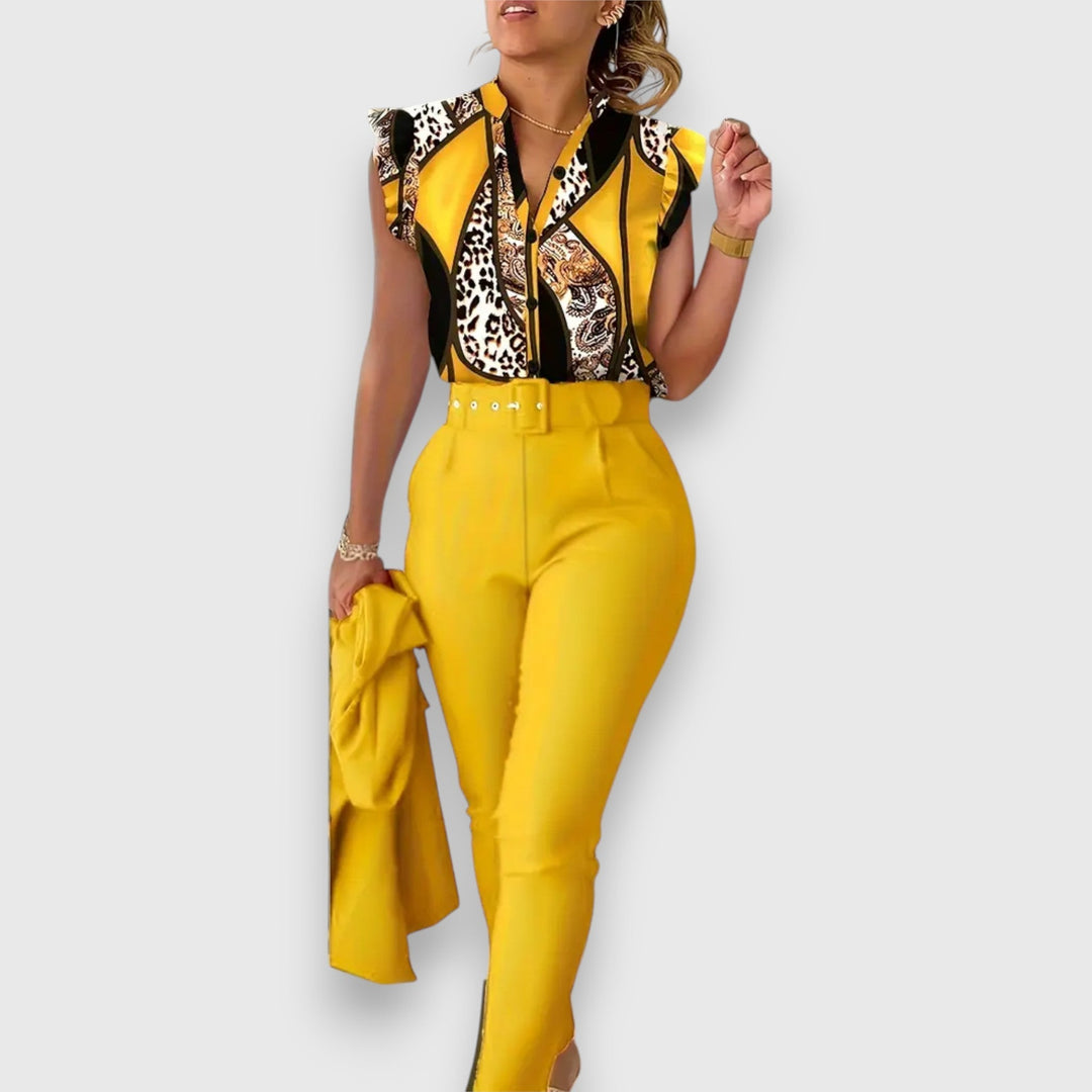 Two-Piece Set with Modern Leopard Print Jasmine's Boutique Australia