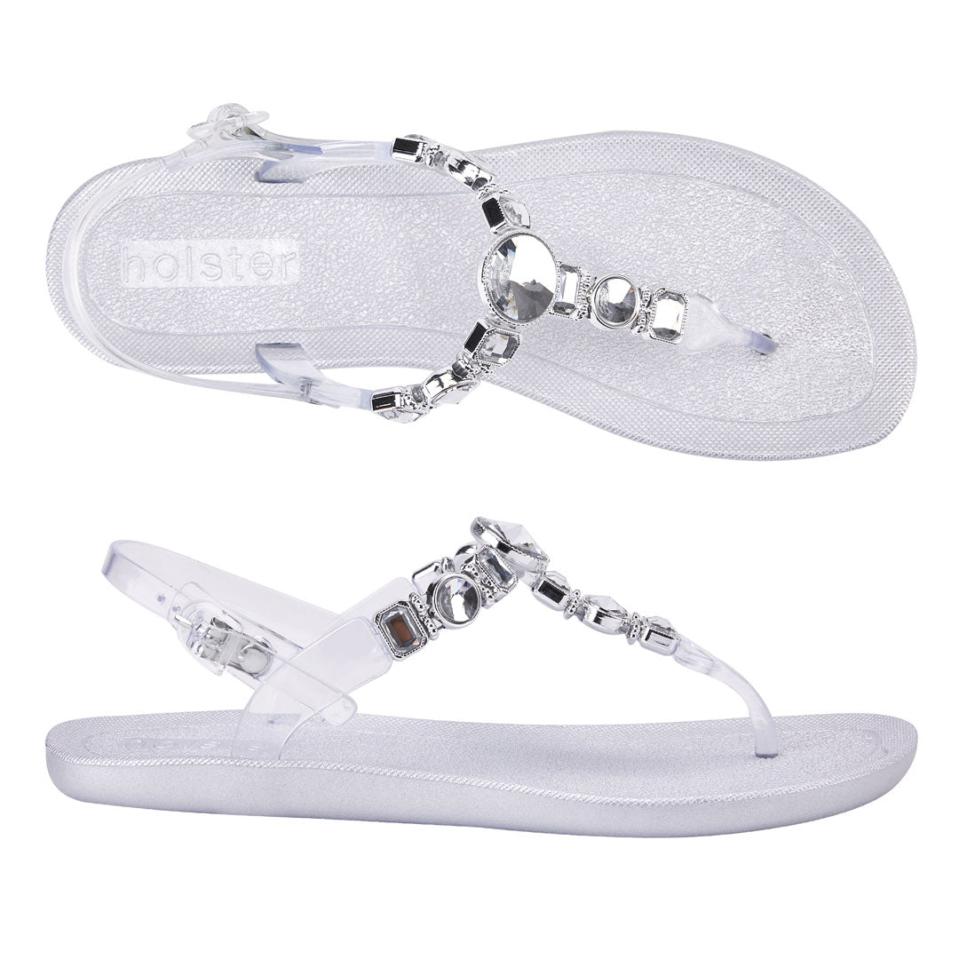 Holster Clear Jewel Sandals Jasmine's Boutique Australia