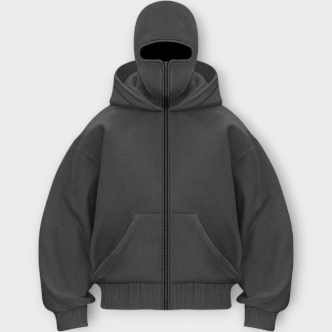 Hooded Sweatshirt with Front Zipper Liora Lane Boutique