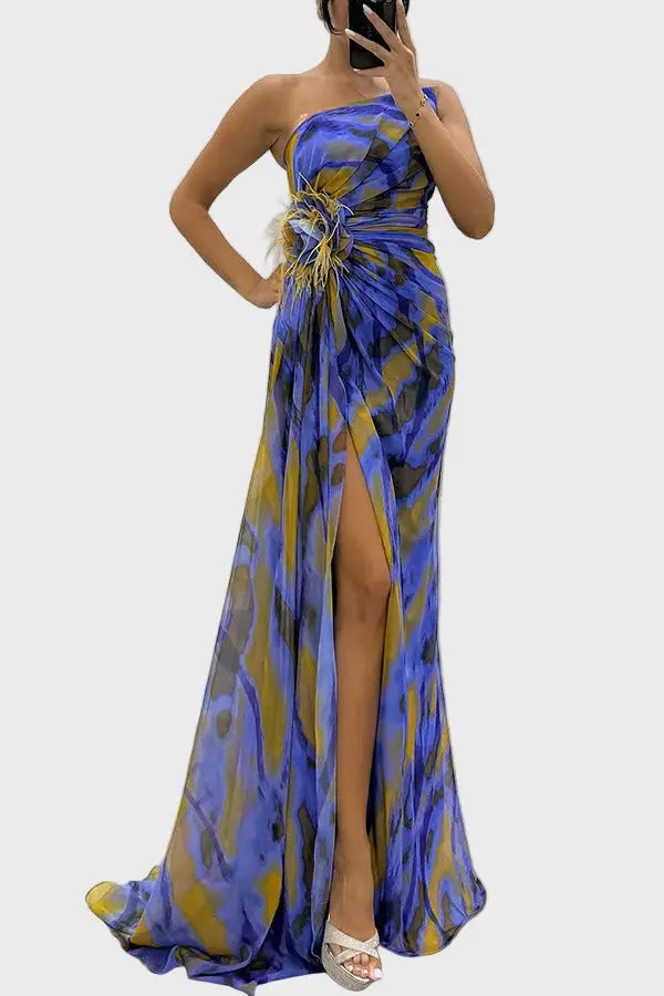 Ocean Glam Asymmetric Maxi Dress Jasmine's Boutique Australia