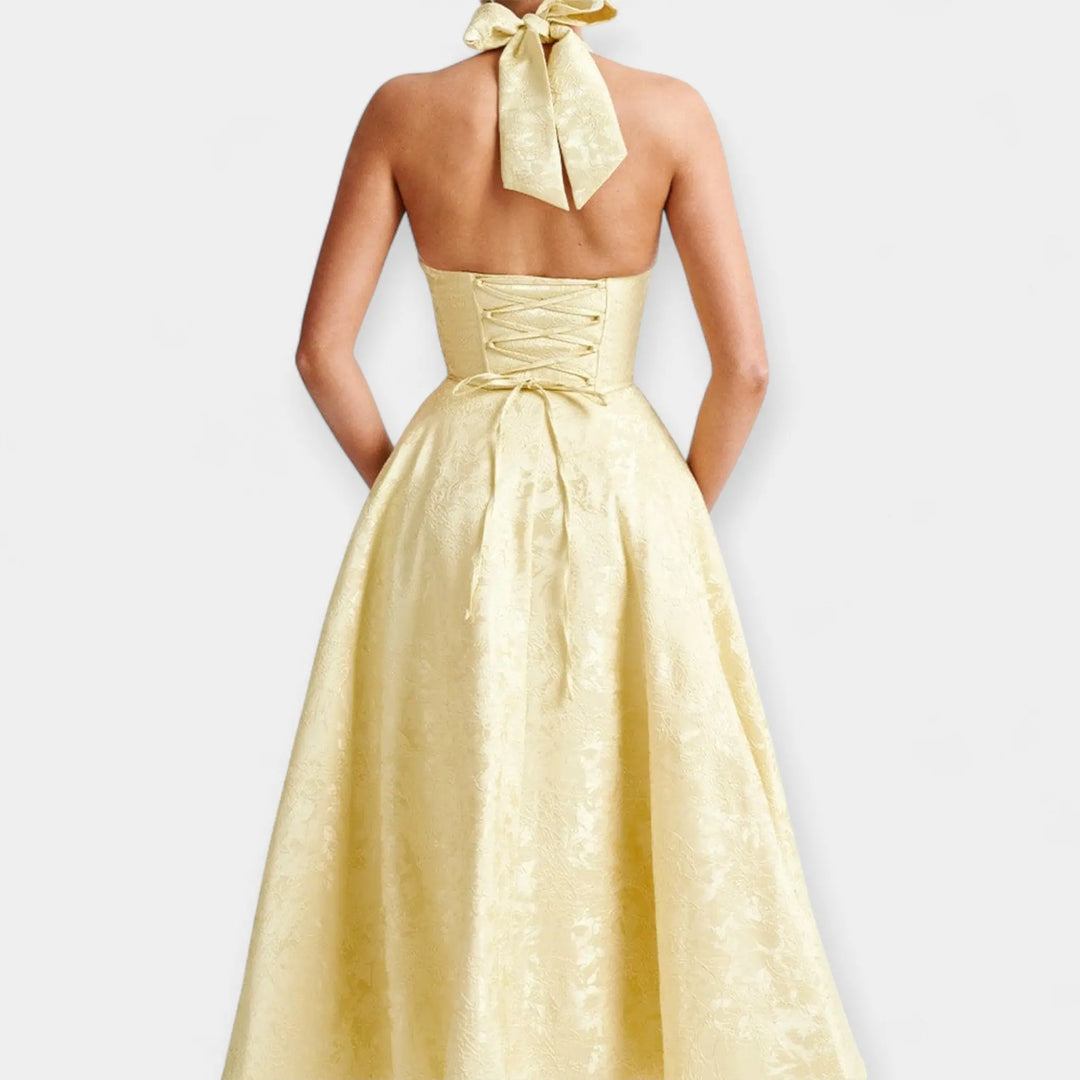 Midi Dress with Open Back and Stylish Corset Jasmine's Boutique Australia
