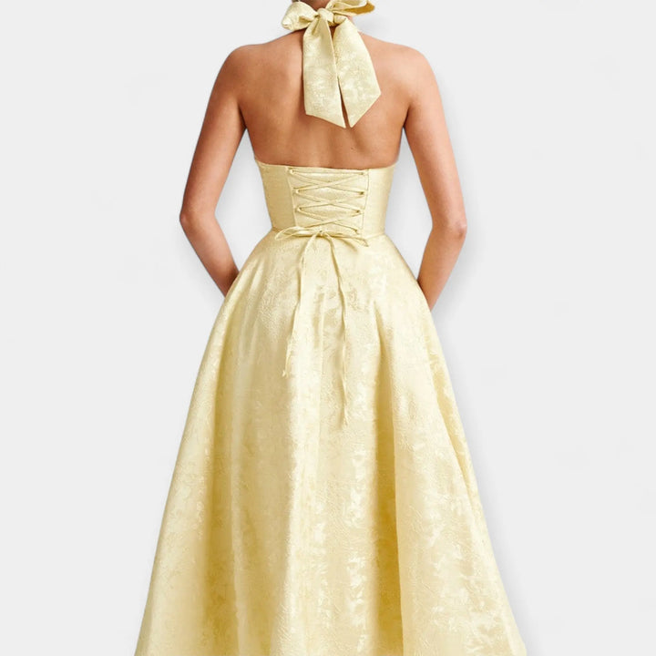 Midi Dress with Open Back and Stylish Corset Jasmine's Boutique Australia