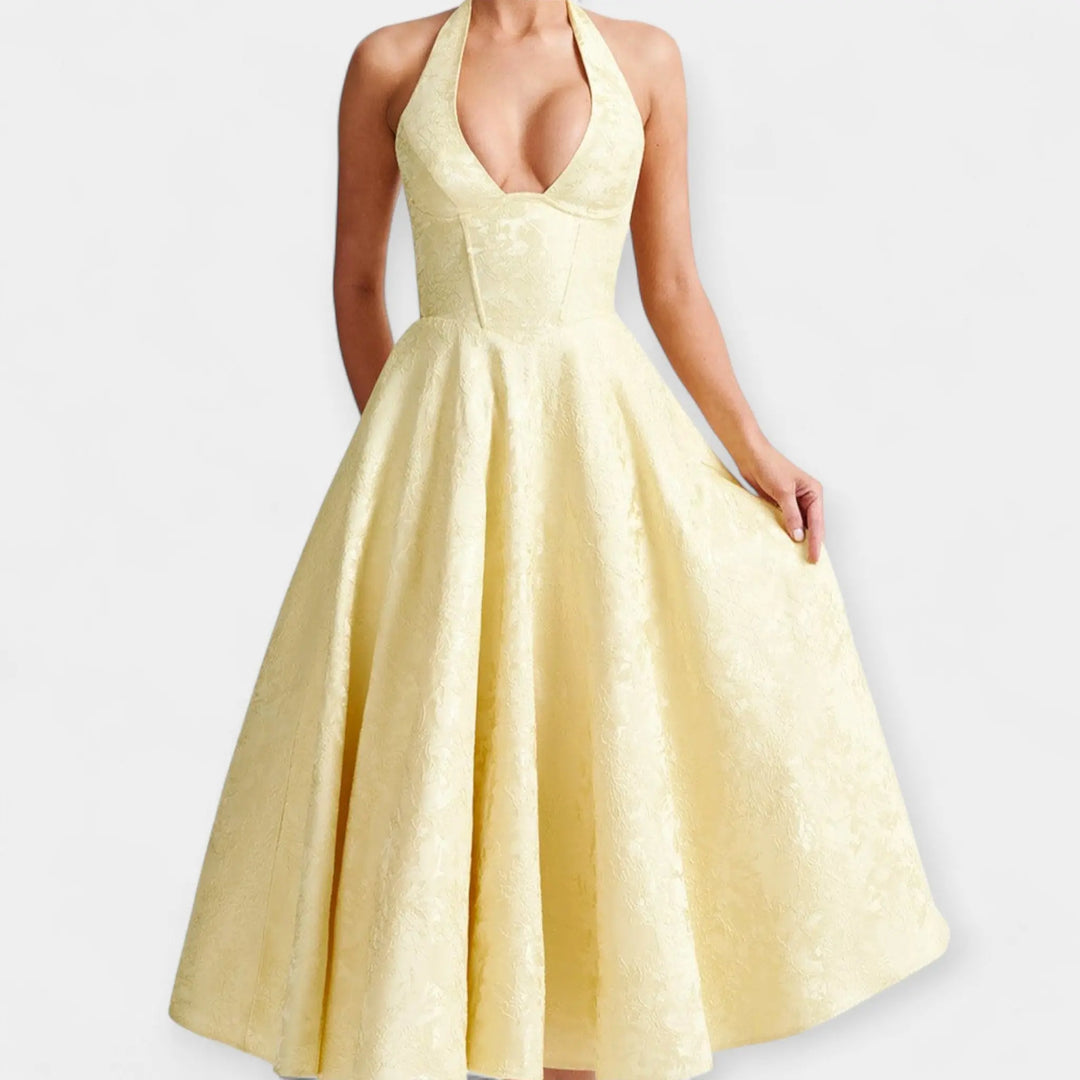 Midi Dress with Open Back and Corset Design Jasmine's Boutique Australia
