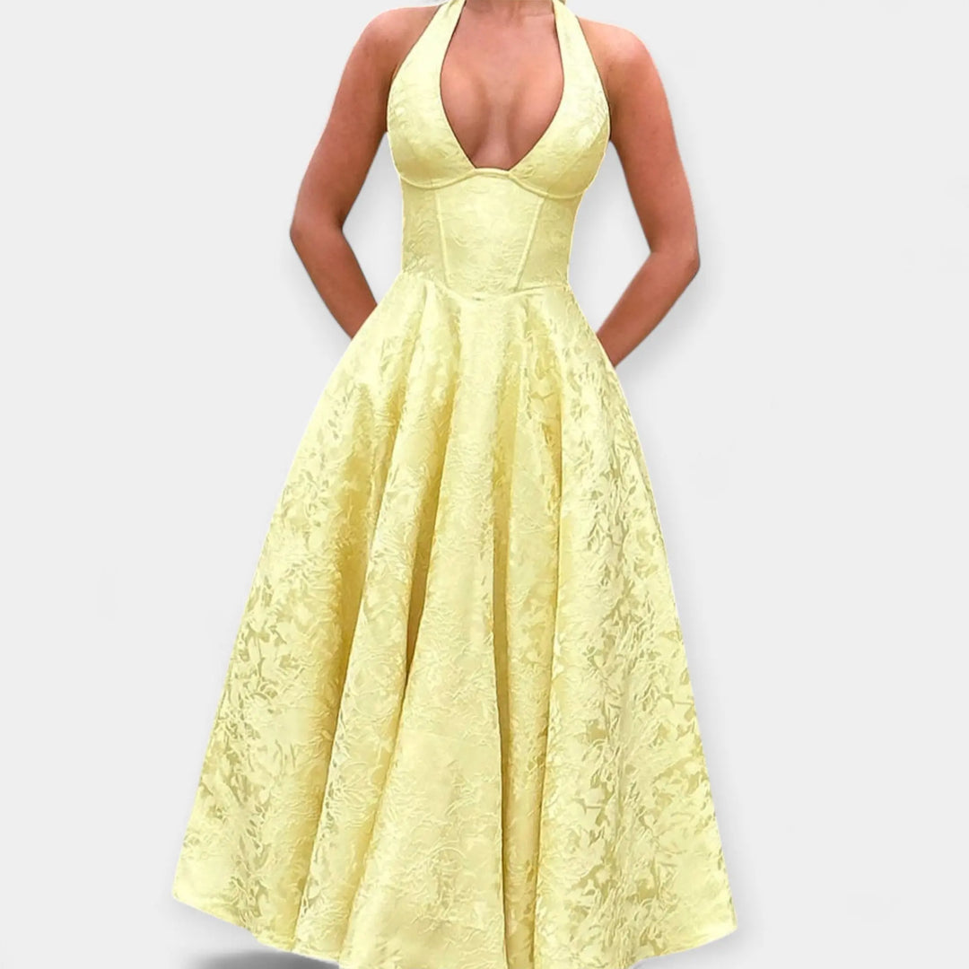 Midi Dress with Open Back and Stylish Corset Jasmine's Boutique Australia