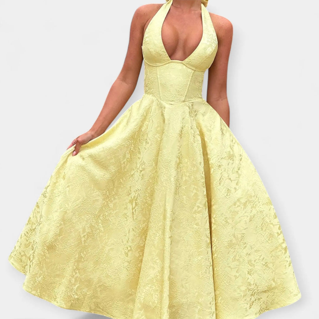 Midi Dress with Open Back and Stylish Corset Jasmine's Boutique Australia