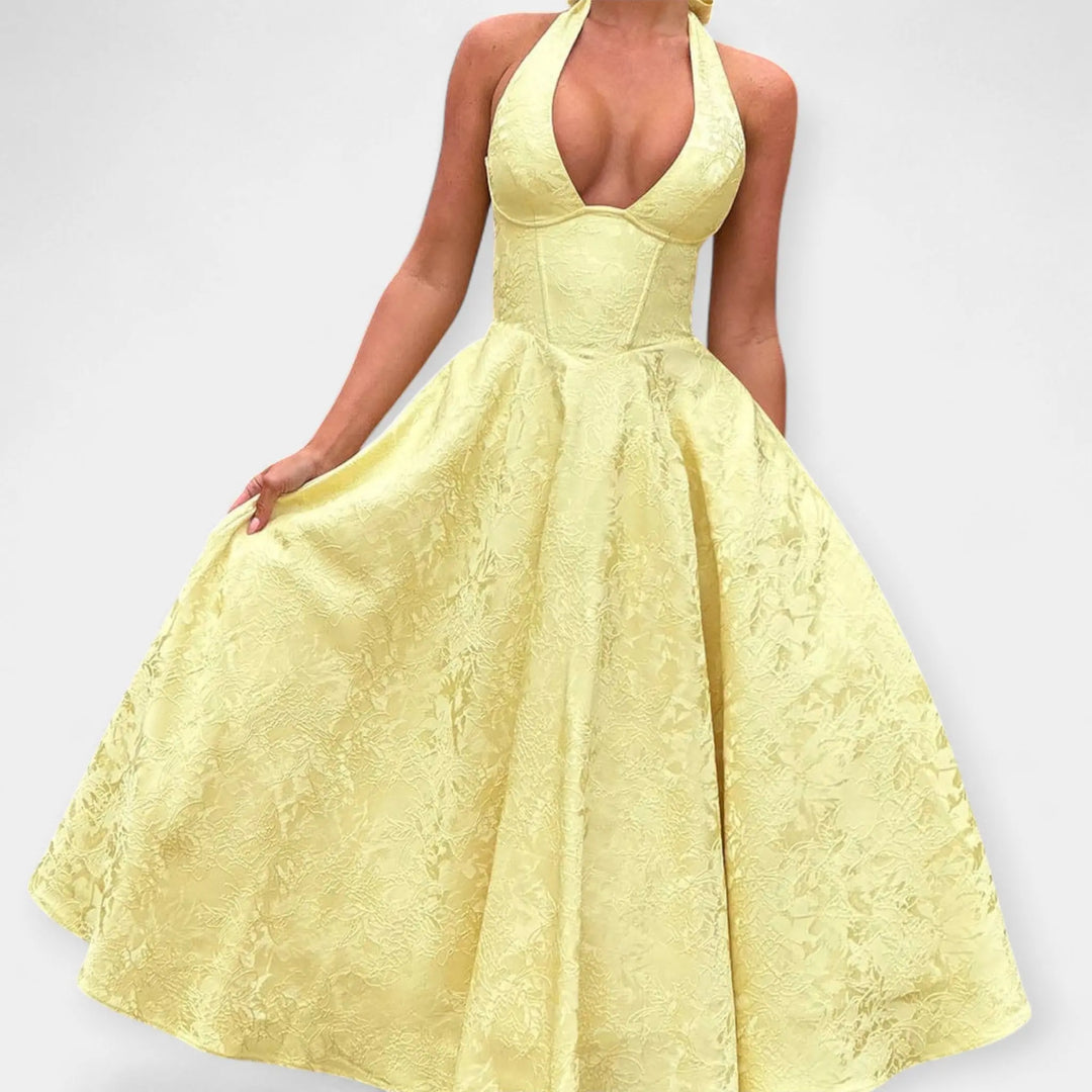 Midi Dress with Open Back and Stylish Corset Jasmine's Boutique Australia