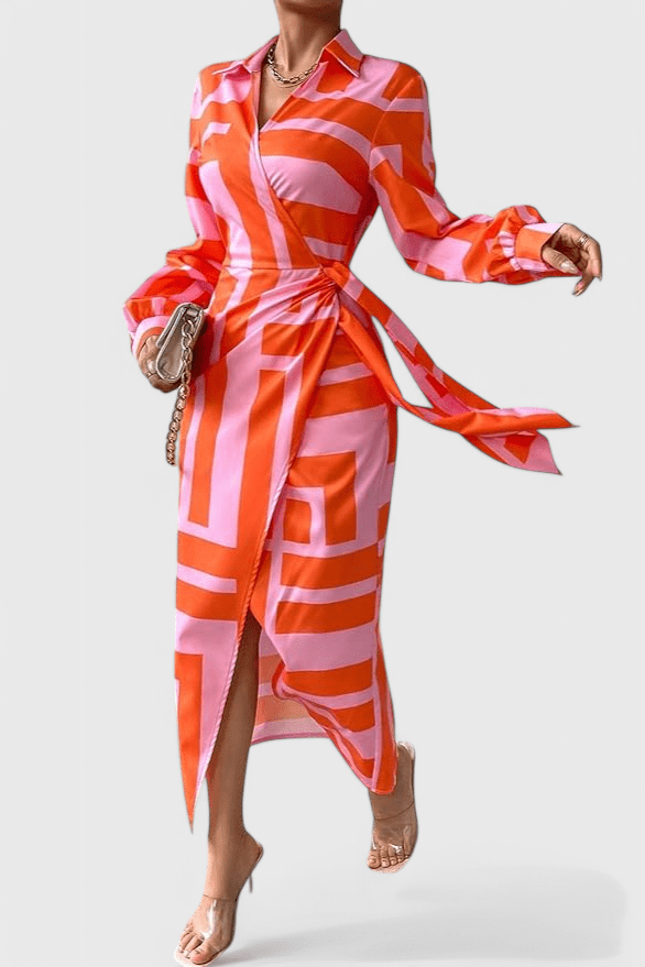 Elodie | Printed Wrap Dress Liora Lane Boutique