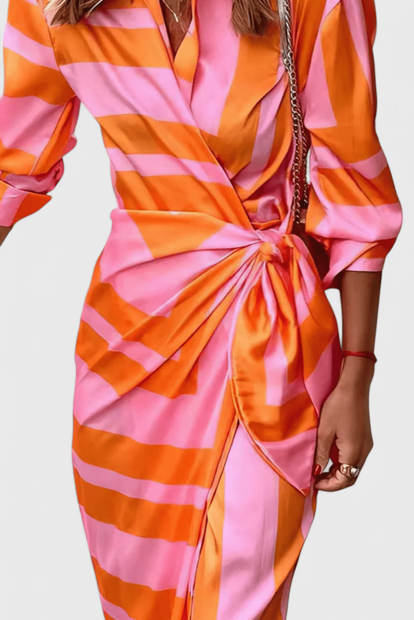 Elodie | Printed Wrap Dress Liora Lane Boutique