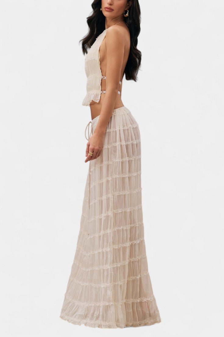 Eugenie | Pleated Top & Skirt Matching Set Liora Lane Boutique