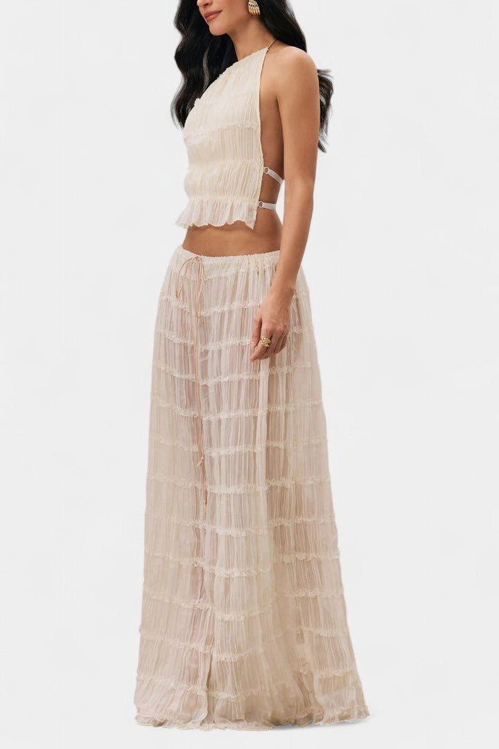 Eugenie | Pleated Top & Skirt Matching Set Liora Lane Boutique