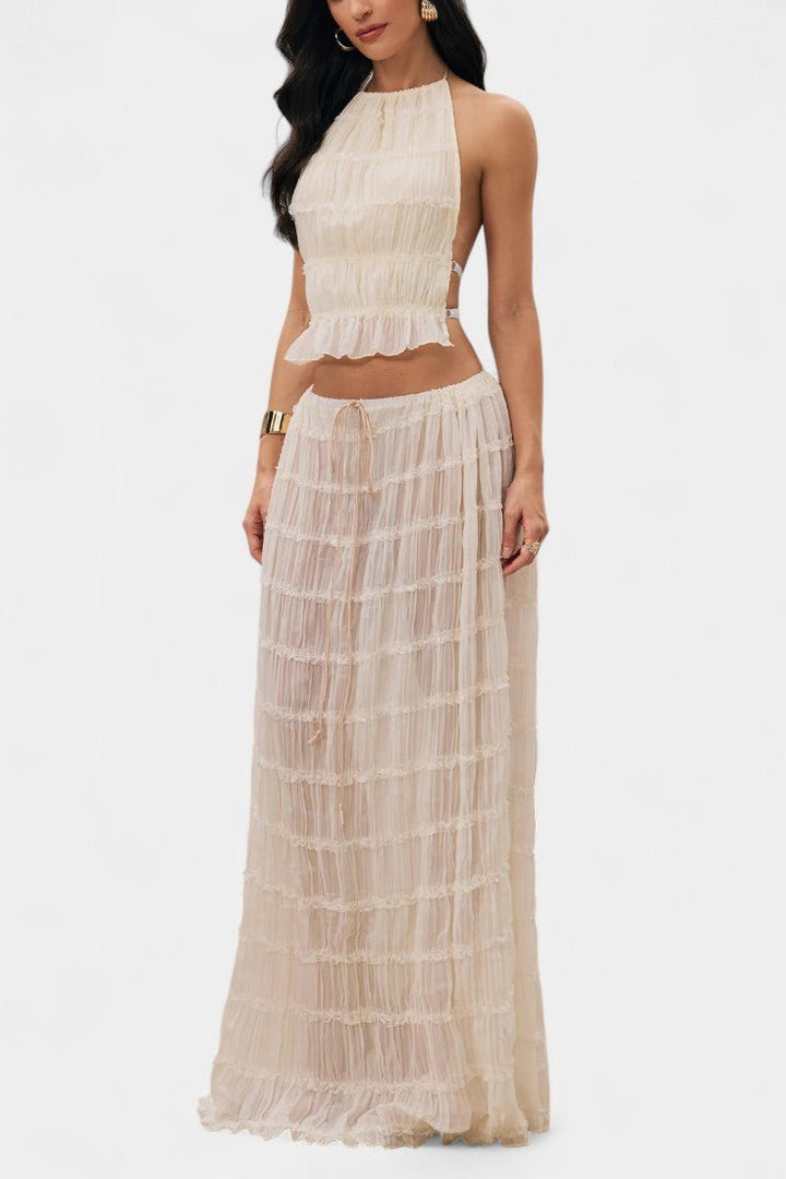 Eugenie | Pleated Top & Skirt Matching Set Liora Lane Boutique