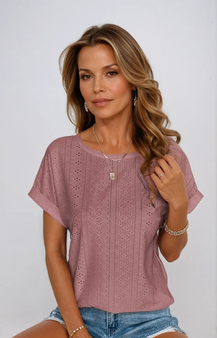 Mint Breeze Eyelet Blouse Jasmine's Boutique Australia