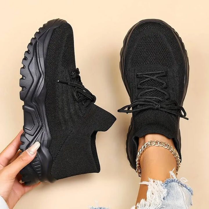 All-White Chunky Knit Sneakers Jasmine's Boutique Australia