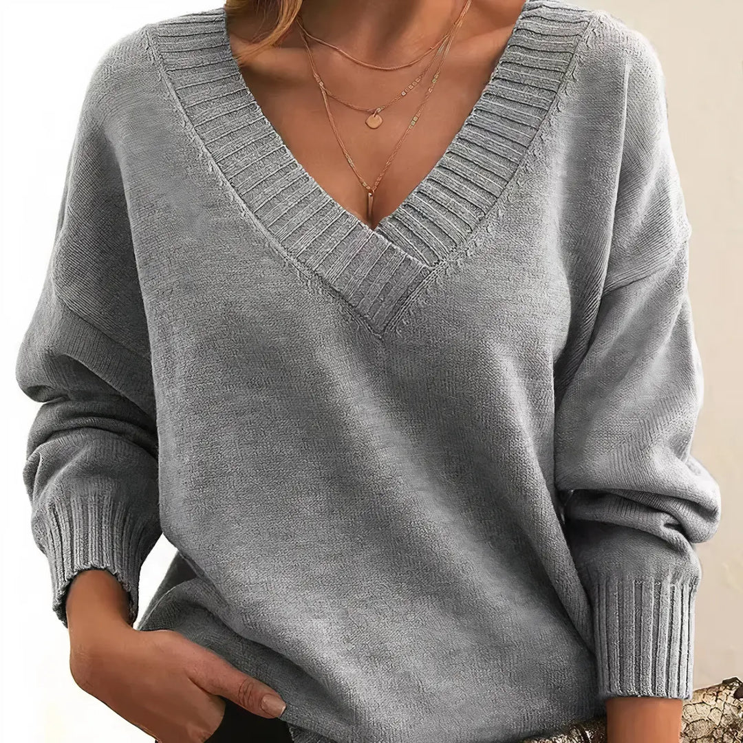Cozy Chic V-Neck Sweater Jasmine's Boutique Australia